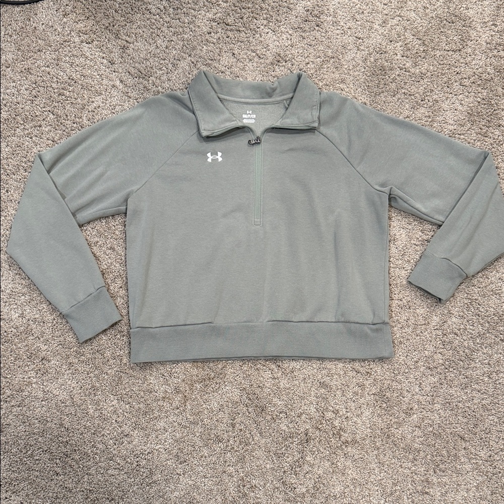 Under Armour Sage Green Quarter-Zip Pullover